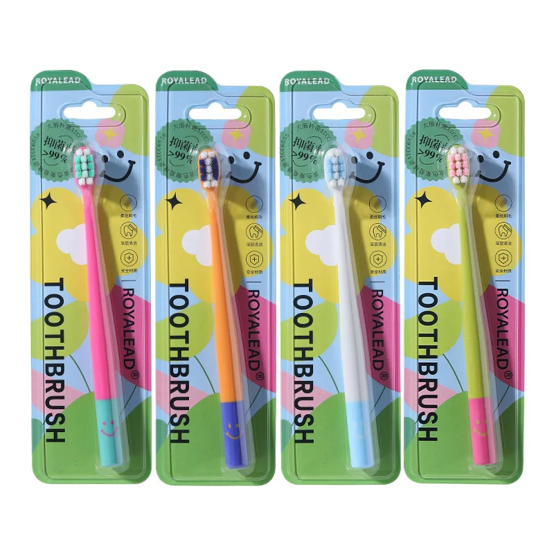 Adult toothbrush with soft bristles, advanced individually packaged silver ion antibacterial fine soft bristles