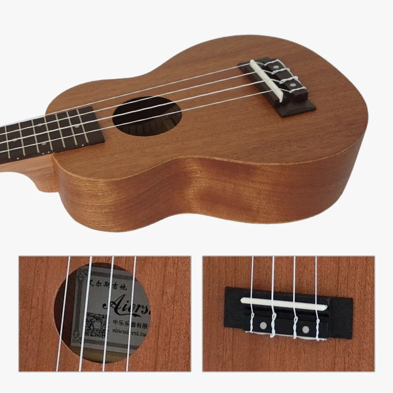 Hooqu القشرة الخوخ الخشب القيثارة طالب المبتدئين القيثارة الغيتار الصغيرة البيانو بالجملة
