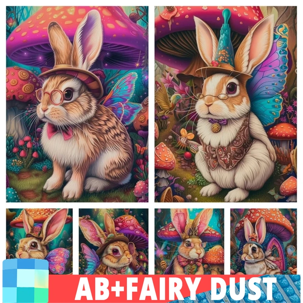 ชุดงานปักครอสติชศิลปะภาพวาดด้วยเม็ดเพชรแบบทำมือชุด5D นางฟ้ารูปเห็ดแมวโมเสคแบบเต็มรูปแบบปักพลอยเทียมการตกแต่งบ้าน