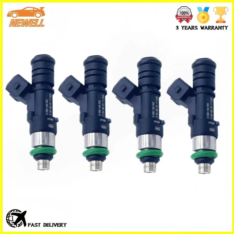 

4pcs 0280158200 98MF-9F593-BA BB BC Fuel injector For Ford B-Max C-Max Fiesta Focus Fusion Mondeo Puma Figo 1.4L 2002-2012