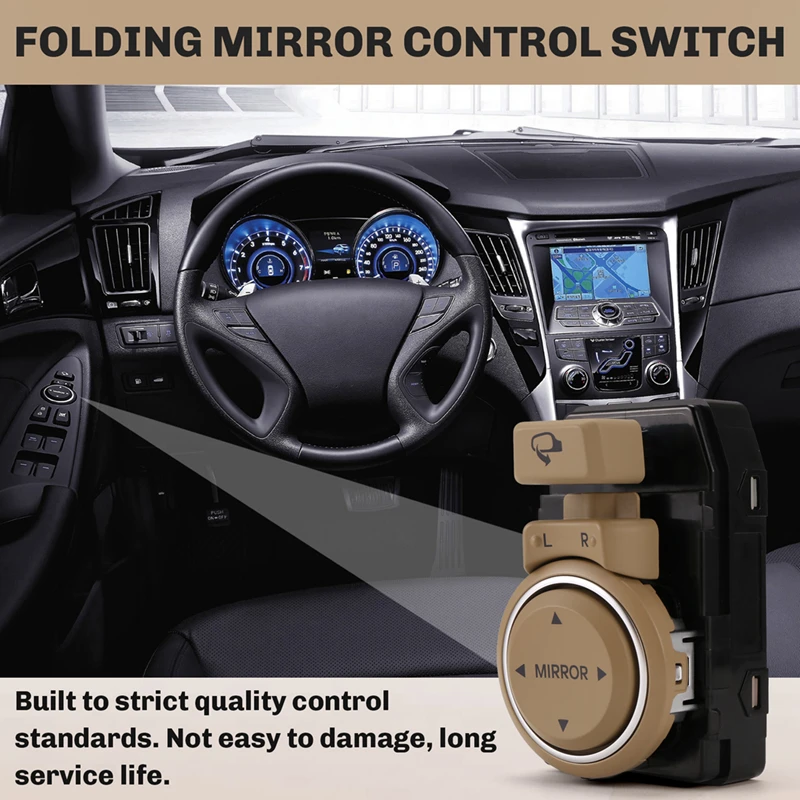 Top!-Rearview Mirror Adjustment Switch Side Mirror Control Switch Button For Hyundai Sonata YF I45 935733S100 93573-3S100