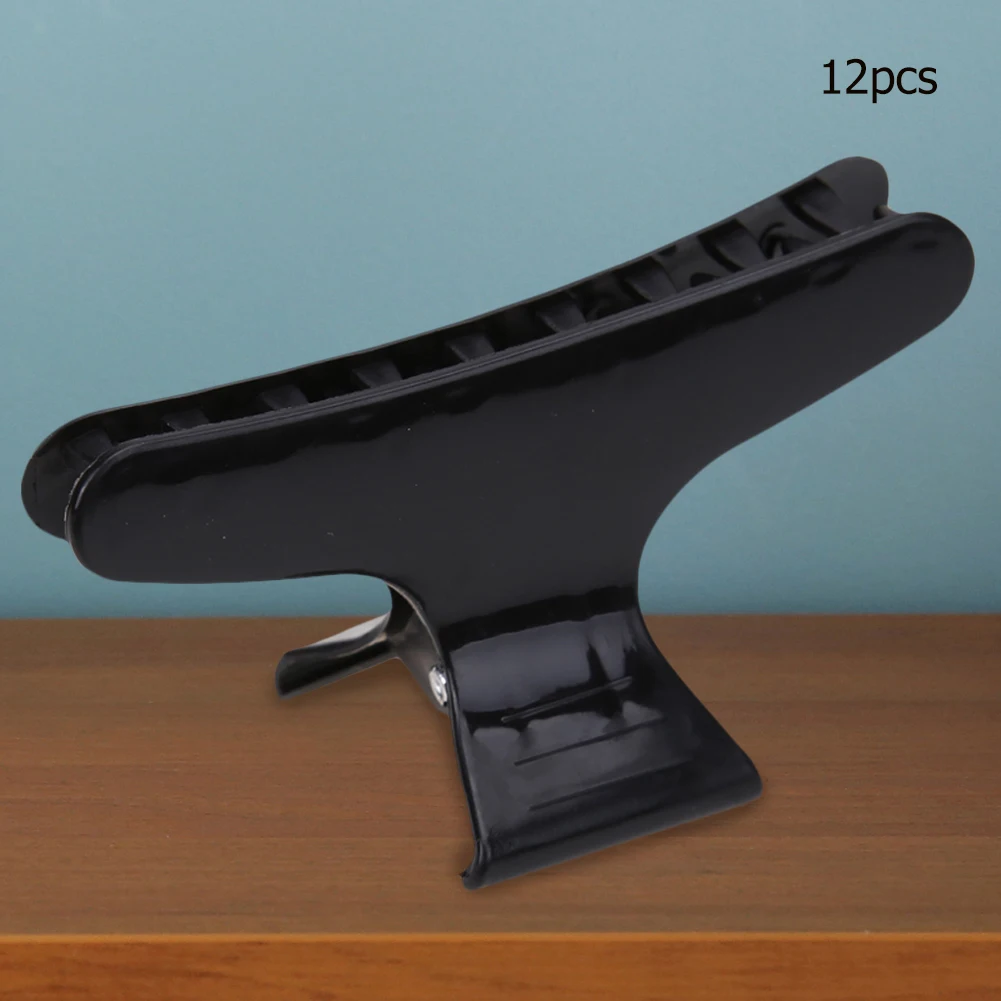 

12pcs Hair Accessory Clip Professional Butterfly Shaped Positioning Hair Pins Black Hair Accessories Salon Tools