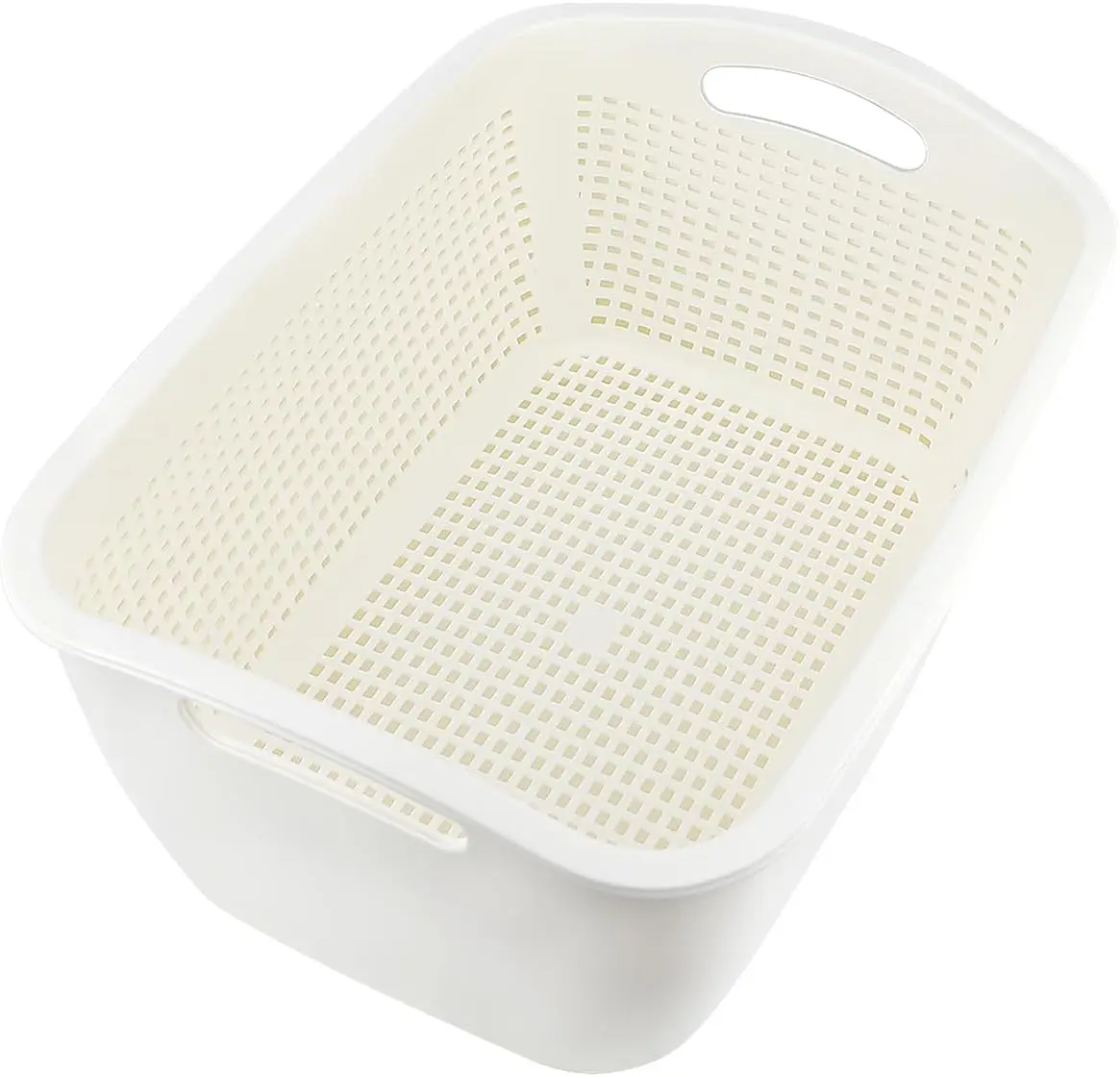 

Двухслойная корзина для слива, пластиковая корзина для мытья фруктов и овощей, корзина для хранения продуктов, многослойные штабелируемые раковины для овощей W