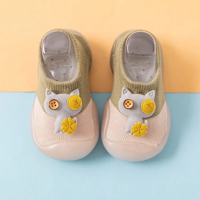 Zapatos sin cordones cómodos y transpirables para bebés, niños y niñas, perfectos para primeros caminantes, calcetines para caminar para bebés de dibujos animados