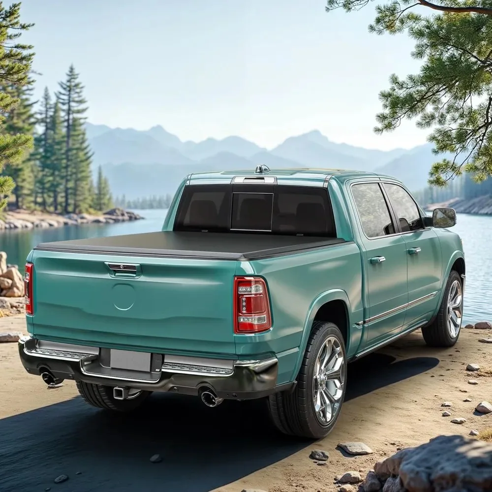 

Tonneau Covers/Soft Tri-Fold Truck Bed Tonneau Cover Fit for Ram 1500 2009-2025 (Incl. Classic & New) 5.7 ft Bed Without Rambox