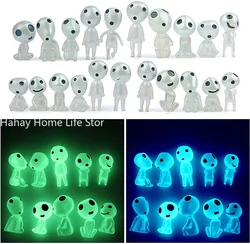 10 stücke leuchtende Elfen Mini Figuren Aquarium Dekor Kodama leuchten in den dunklen Figuren Garten Mikro Blume Topf Landschaft Ornament