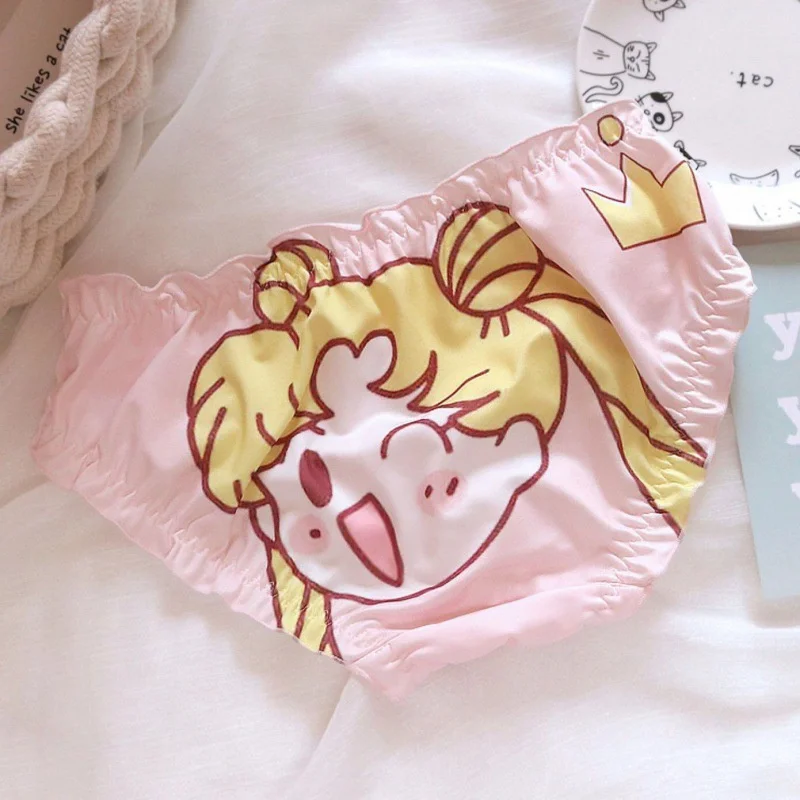 Lingerie Cute Panty Underwear Women Panties Kawaii Cartoon Print Japanese Lolita Panti Sexy Anime Brief for Girls трусы женские