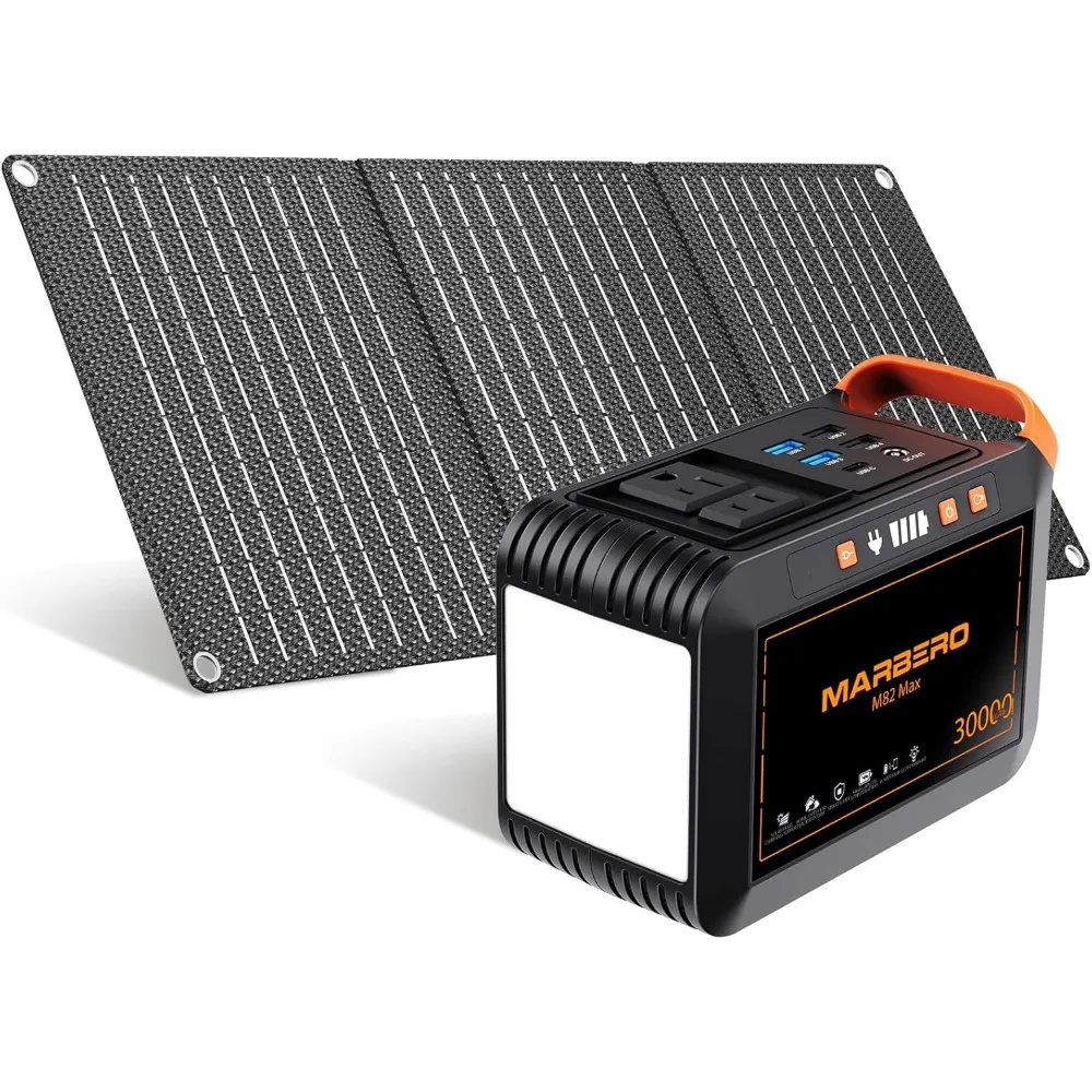 

Portable 111Wh Solar Generator with 120W Solar Panel and 30W Foldable Panel for Outdoor Camping