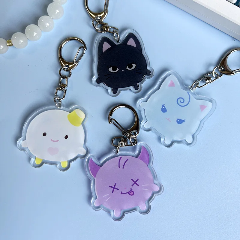 Kpop المعبود فتاة مجموعة كارينيا جيسيل سلسلة مفاتيح من الكرتون الشتاء نينغينغ لطيف الاكريليك قلادة حلقة رئيسية اكسسوارات المشجعين الهدايا