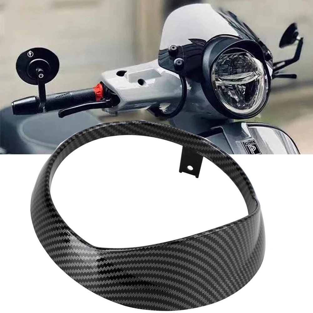 For Vespa Primavera 125 50 150 Headlight Cover Protector Motorcycle Front Headlamp Guard Fairing Bezel Trim Ring Visor 2014-2023