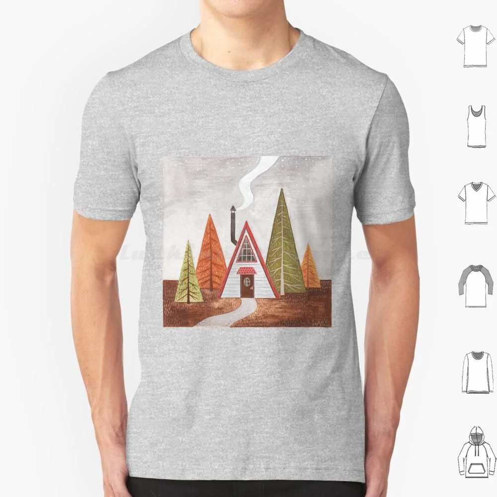 Cabin Living T Shirt Cotton Men Women DIY Print Cabin House Home Cottage Cottagecore Simple Life Simple Living Slow Living