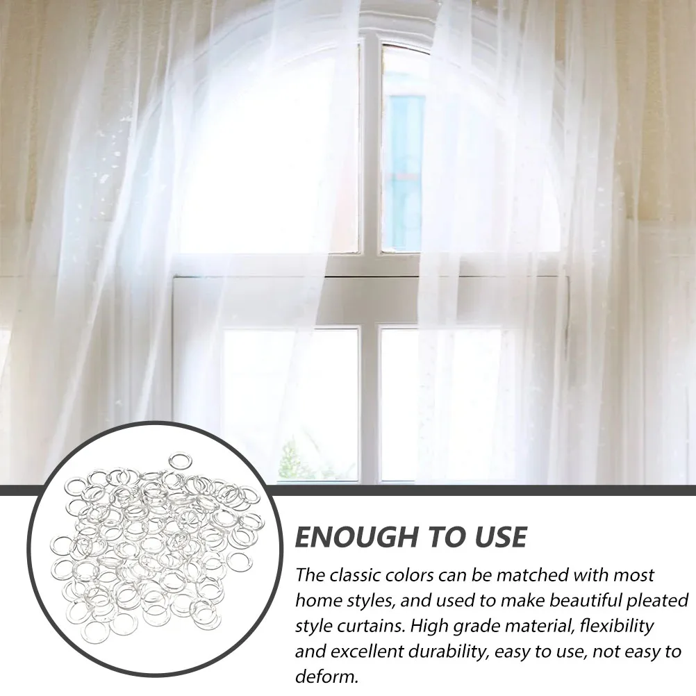 

200pcs Curtain Accessories High Grade Plastic Perforated for Window Shower Curtains Easy Installation Durability Home