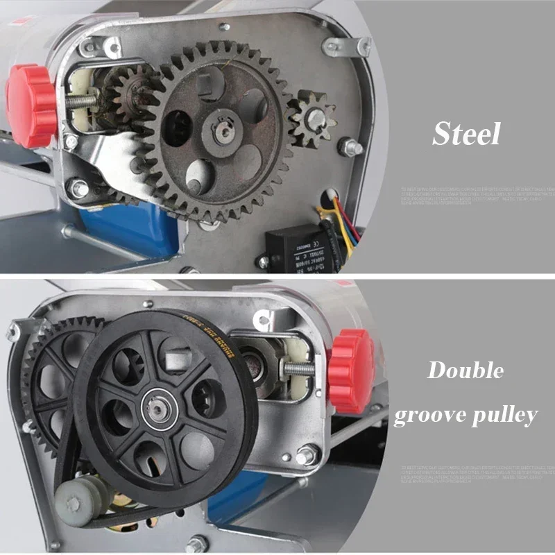 Mesin Mie Otomatis Mesin Pembuat Kulit Pangsit Stainless Steel Mesin Penekan Adonan Listrik