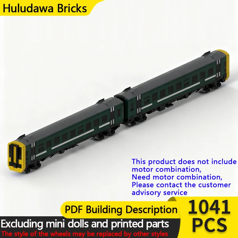 

Модель городского автомобиля MOC, строительные кирпичи, класс 158, 2 каретки, поезд DMU, модульная технология, детские праздничные подарки, сборка игрушек, костюм