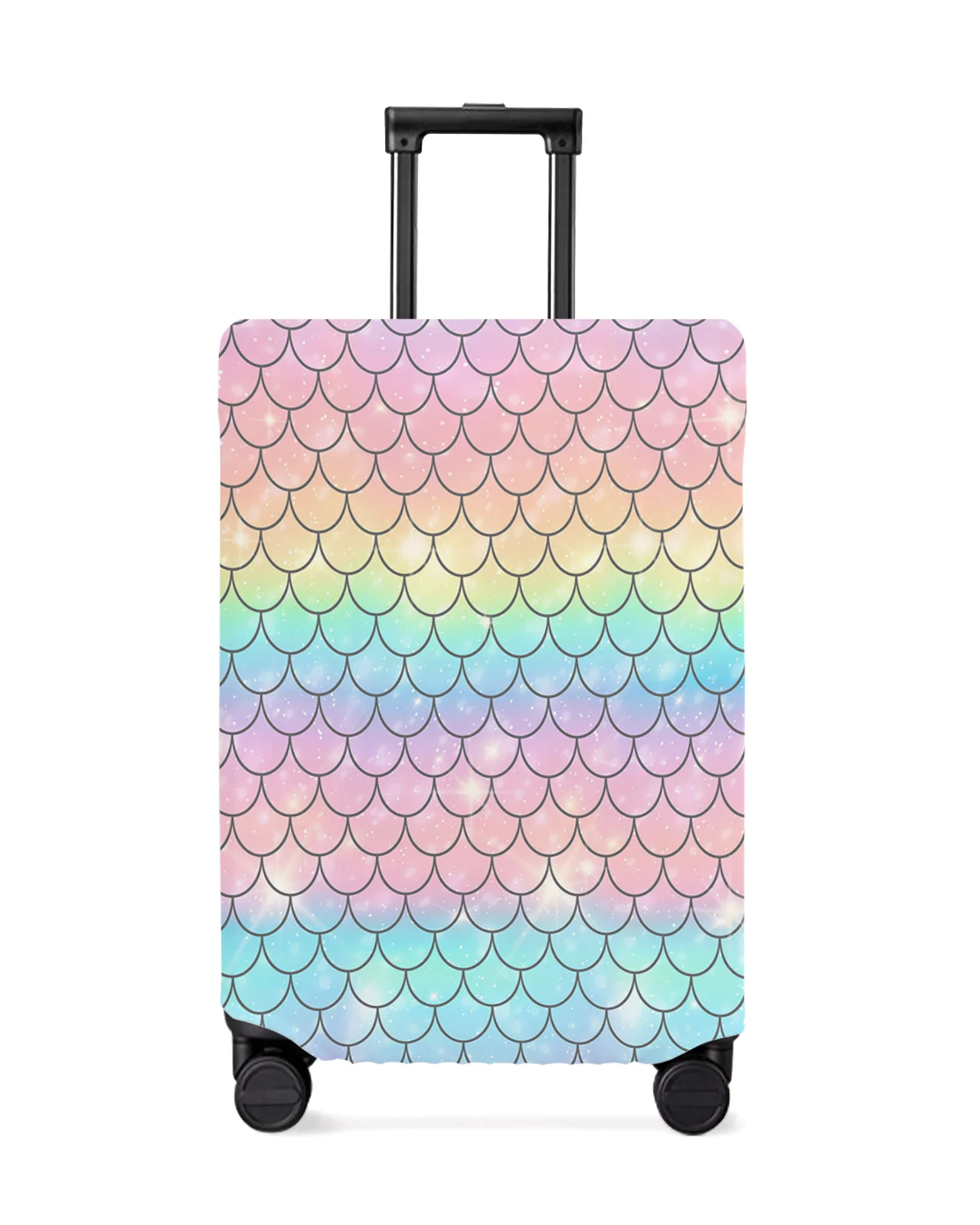 

Mermaid Scales Ocean Rainbow Travel Luggage Protective Cover for Travel Accessories Suitcase Elastic Dust Case Protect Sleeve