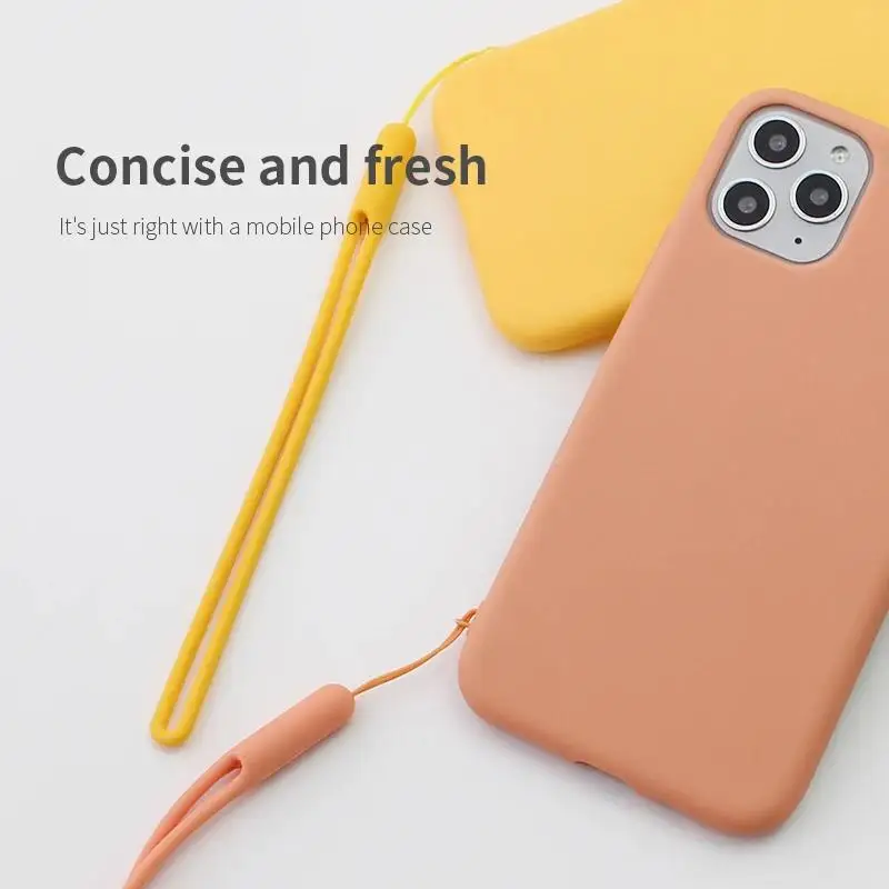 Short Silicone Wrist Strap Hand Lanyard Keychain Keycord Hanging Rope For Phone iPhone 11 Samsung Camera GoPro USB Flash Drives image 4
