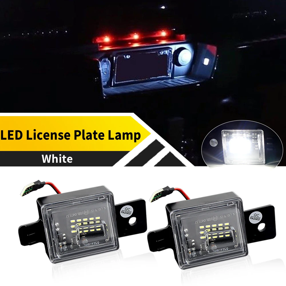 

2PCS For GMC Sierra 2500HD 3500HD 2015-2022 Canyon 2015-2021 LED License Plate Light Number Plate Light OEM GM2875100 White 12V