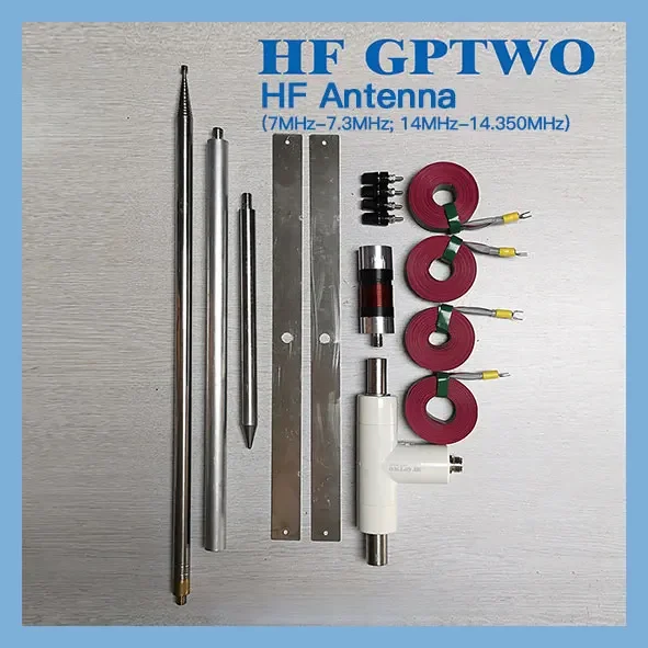 GPTWO Portable HF Antenna 7MHz-7.3MHz 14MHz-14.350MHz Shortwave Antenna for Outdoor Uses