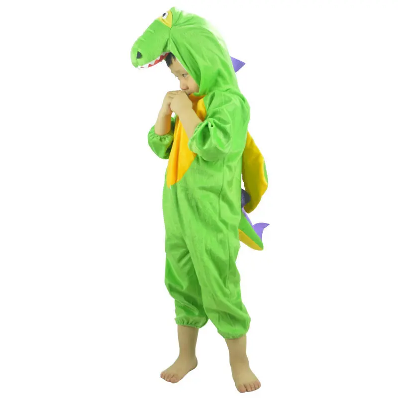 

Kids Animal Disfraz Green Dinosaur Cosplay Costume School Party Student Game Role Play Suit Summer Children's Day Dress Up