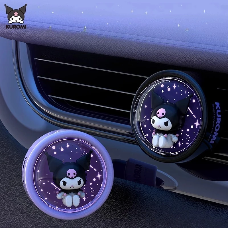

Sanrio HelloKitty Car Aromatherapy Ornaments Atmosphere Light Kuromi Fragrance Mini Night Light Car Interior Decor Air Freshener