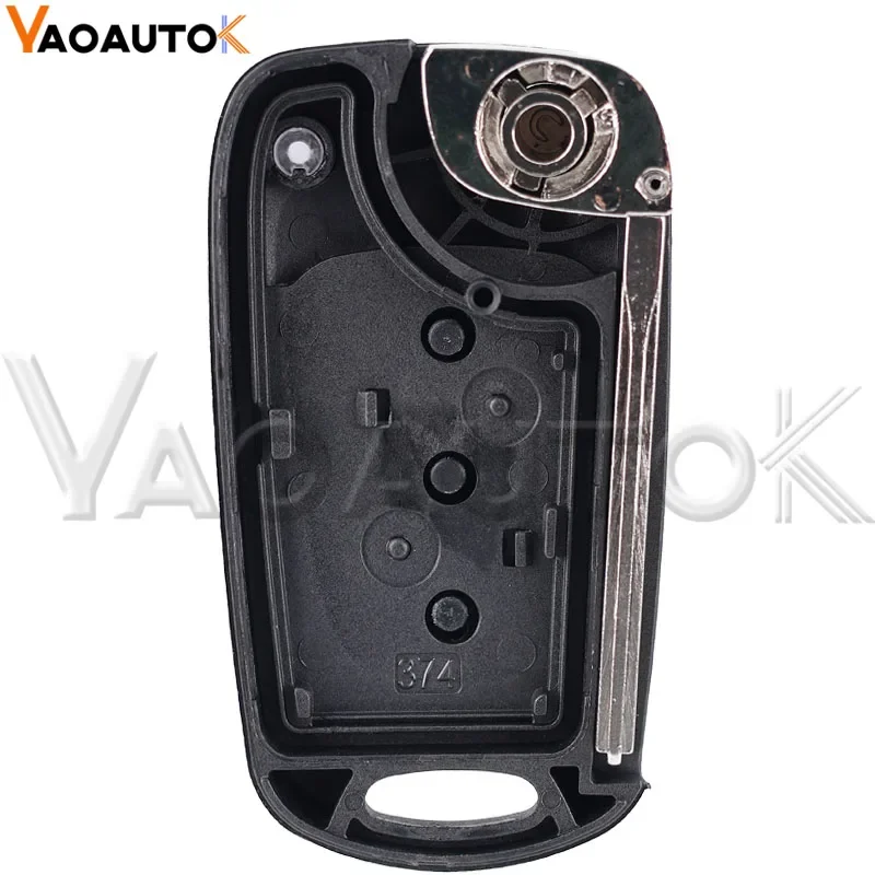 Flip Replacement Remote Car Key Fob Case For Kia Hyundai Rio Soul For Sportage 2010-2014 3 Buttons Key Shell TOY40 HYN10R Blade - view 4