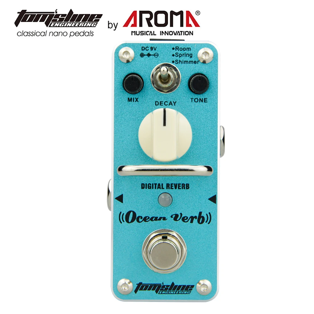 AROMA AOV-3 Ocean Verb Electric Guitar Effect Pedal Digital Reverb Mini Single Effect True Bypass Guitar Parts & Accessories