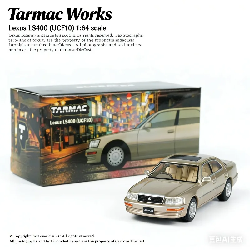 

TW 1:64 Lexus LS400 Champagne Cast-pressed realistic alloy car model, boys' holiday gift toy, adult collection piece.