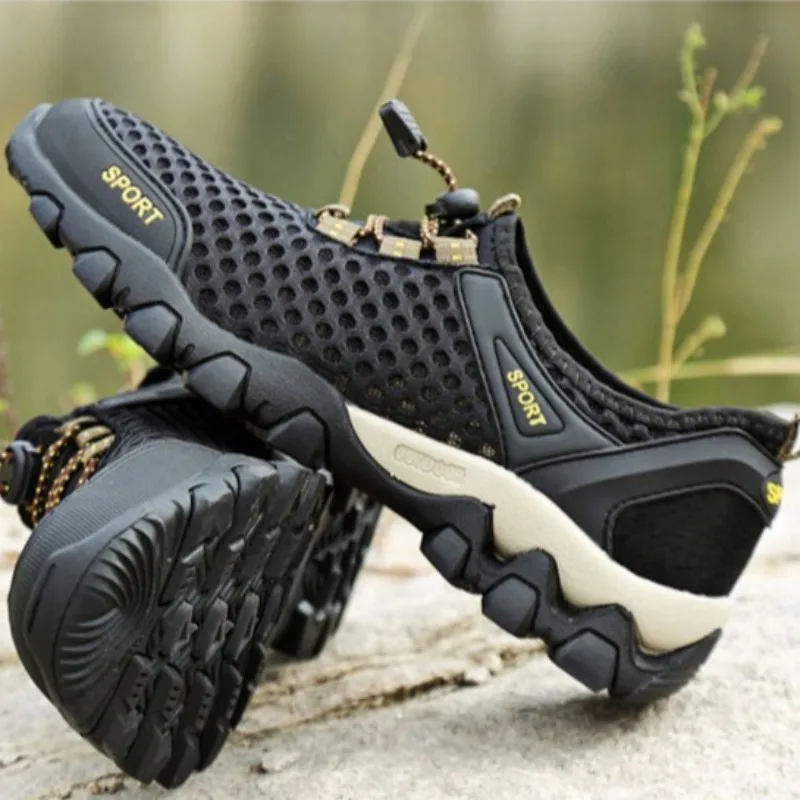 

2026 Men's Breathable Mesh Hiking Shoes Lightweight Quick-dry Sports Shoes Non-slip Outdoor Trekking Sneakers Zapatos De Hombre