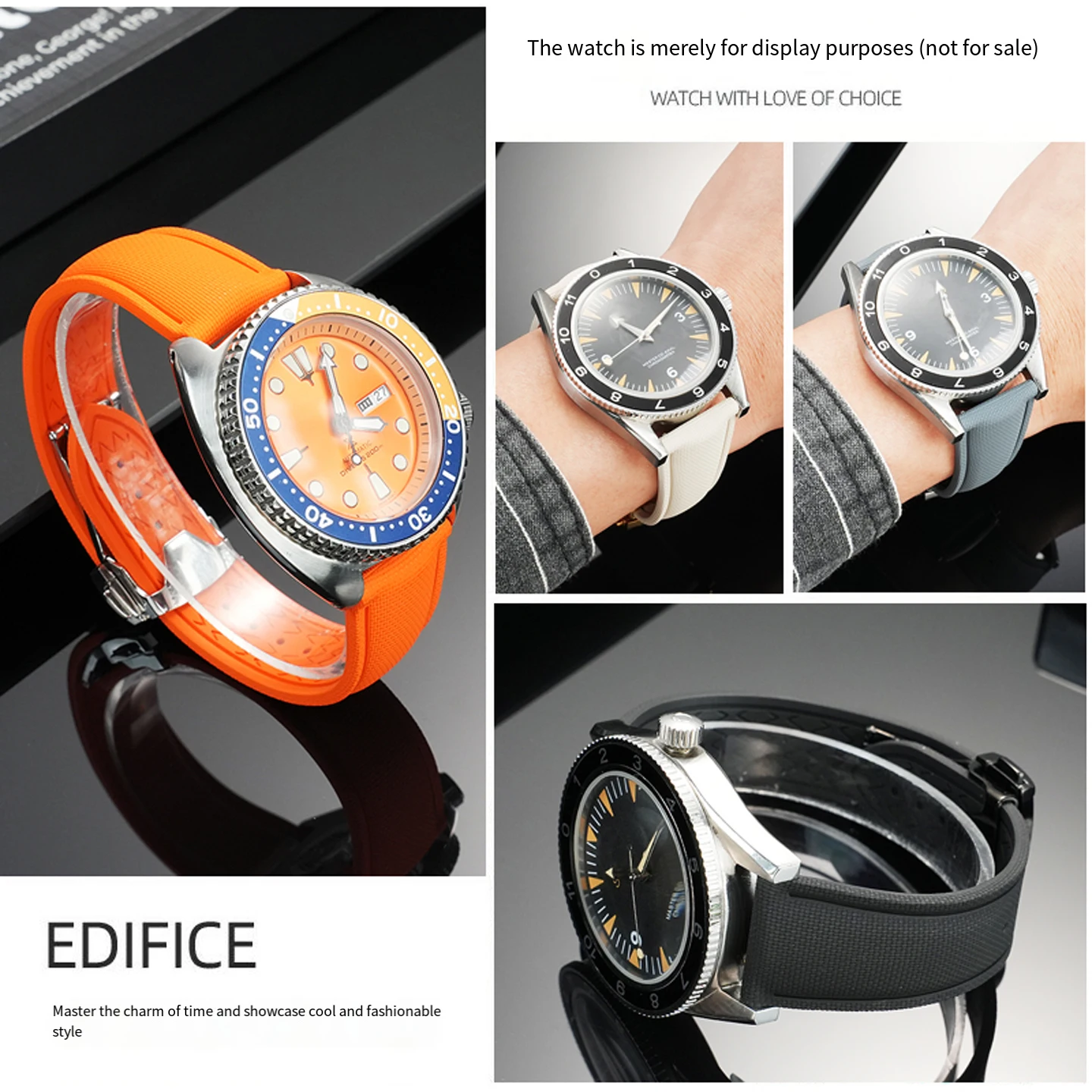 FKM حزام ل تيودور هاميلتون سيكو لونجين أوميغا النايلون نمط المطاط حزام الرياضة لينة سوار 20 21 22 مللي متر-18 مللي متر للطي مشبك