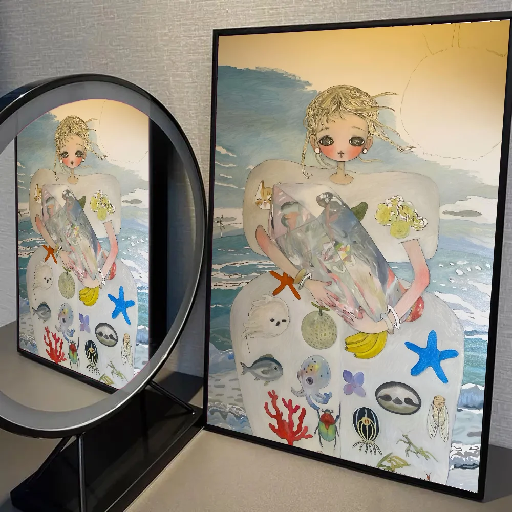 ملصق A-Aya Takano فني ذاتي اللصق مقاوم للماء ملصق ورقي لديكور جدران غرفة القهوة والبار #5