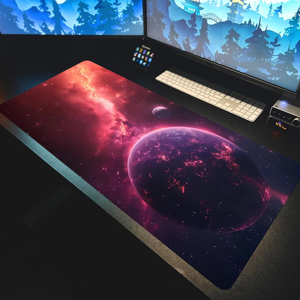 

Starry galaxy Mouse Pad HD Large Computer Office Game Table Mats XXL Rubber Anti-slip HD Keyboard Mousepads Universe Desk Mat