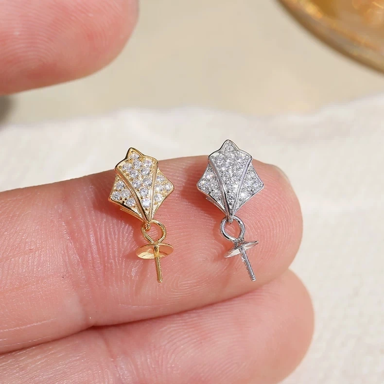 

Wholesale S925 Sterling Silver Pendant Mounts Base Findings Settings Mountings Jewelry Fittings for 7-13mm Pearls 3pcs/lot