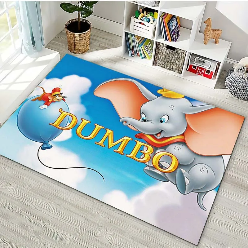 Classic Disney Dumbo Printing Carpet for Living Room Bedroom Kid's Room Home Decor Area Rug Non-slip Mat Sofa Mat Play Mat Gift