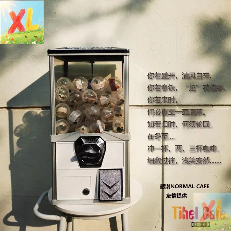 

Coin-operated egg twister activity warm-up lottery machine capsule coffee toy vending machine free 100 balls 50 coins