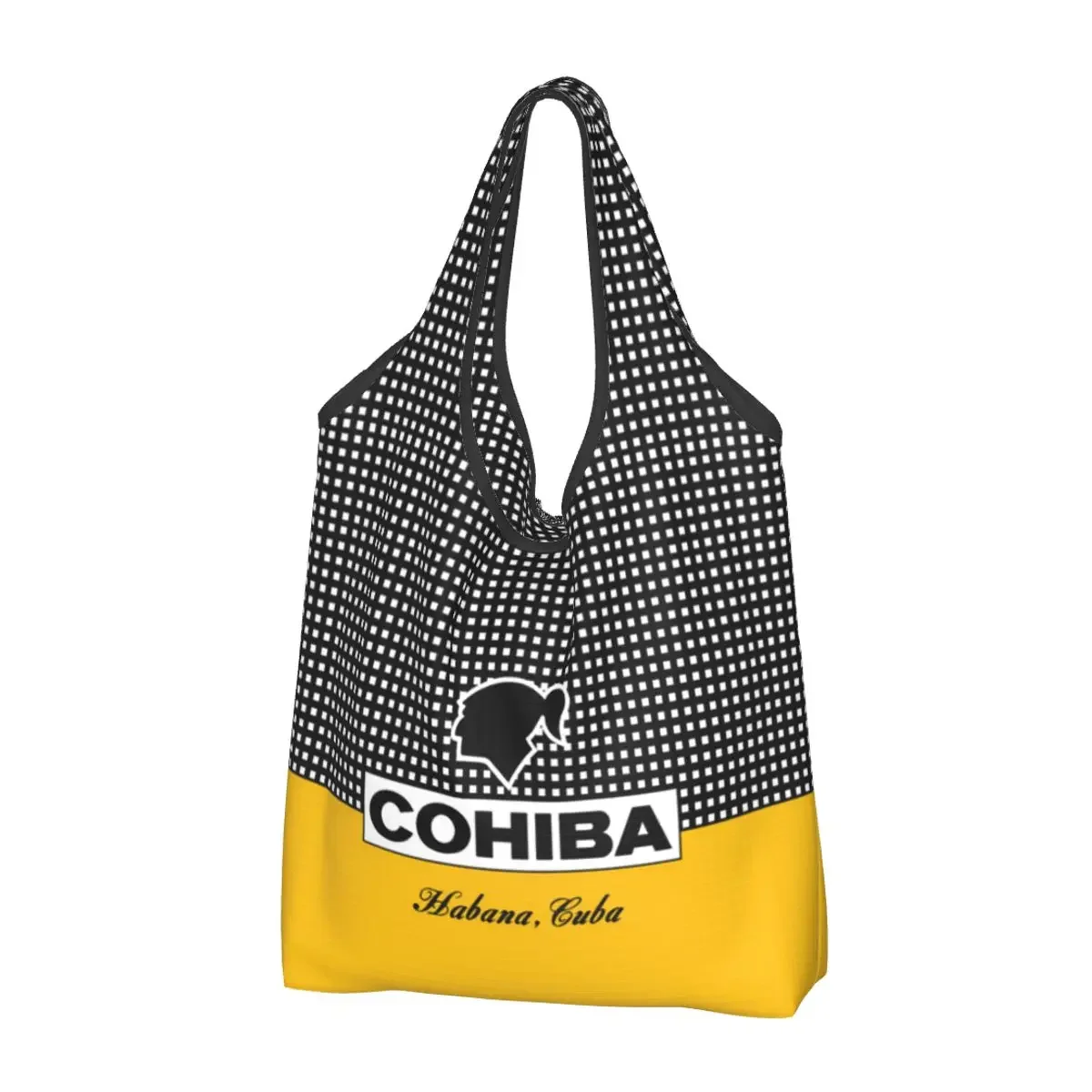 Kawaii Print Cuban Cohibas Shopping Tote Bag Portable Shopper Shoulder Handbag