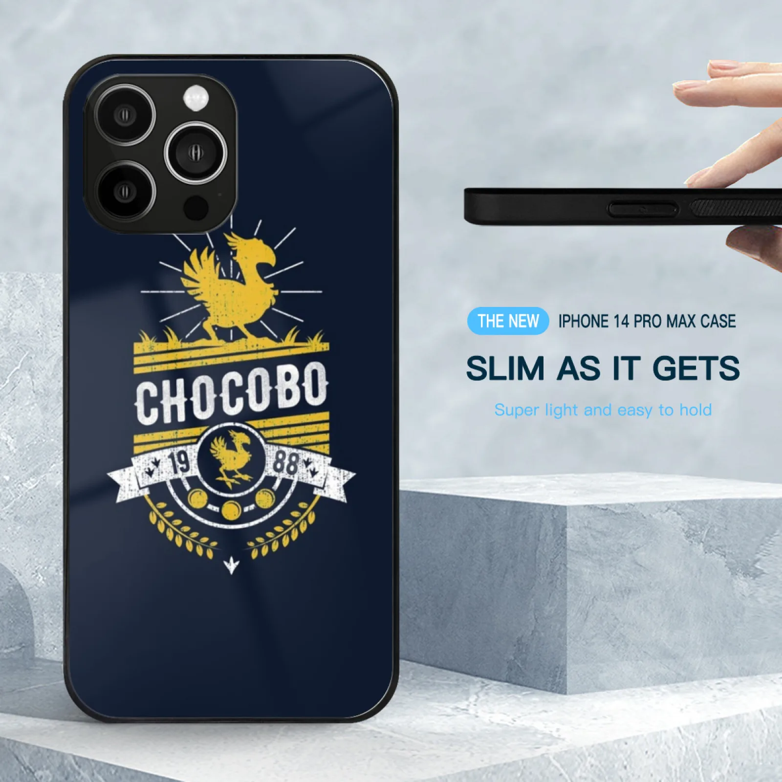 Chocobo Glass Case For Apple Iphone 15 14 13 Pro 11 12 7 8 Plus Xs Max Tempered Phone Cover Final Fantasy Vii Cloud Strife Ff7