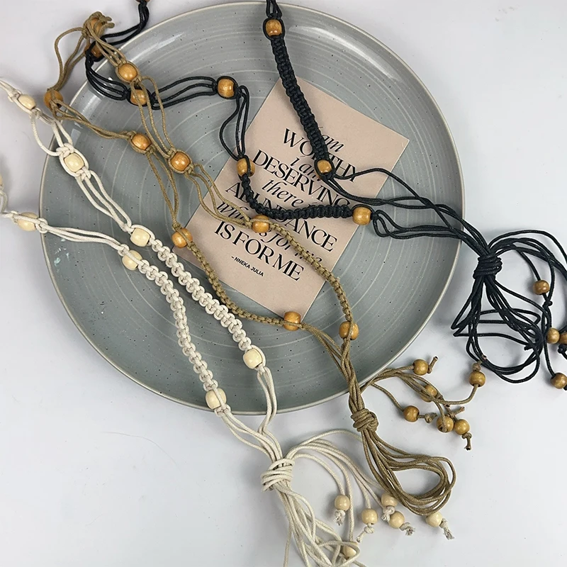 حزام منسوج يدويًا على الطراز العرقي العتيق للنساء، سلسلة خصر مزخرفة، حزام بوهيمي Y2K متعدد الاستخدامات