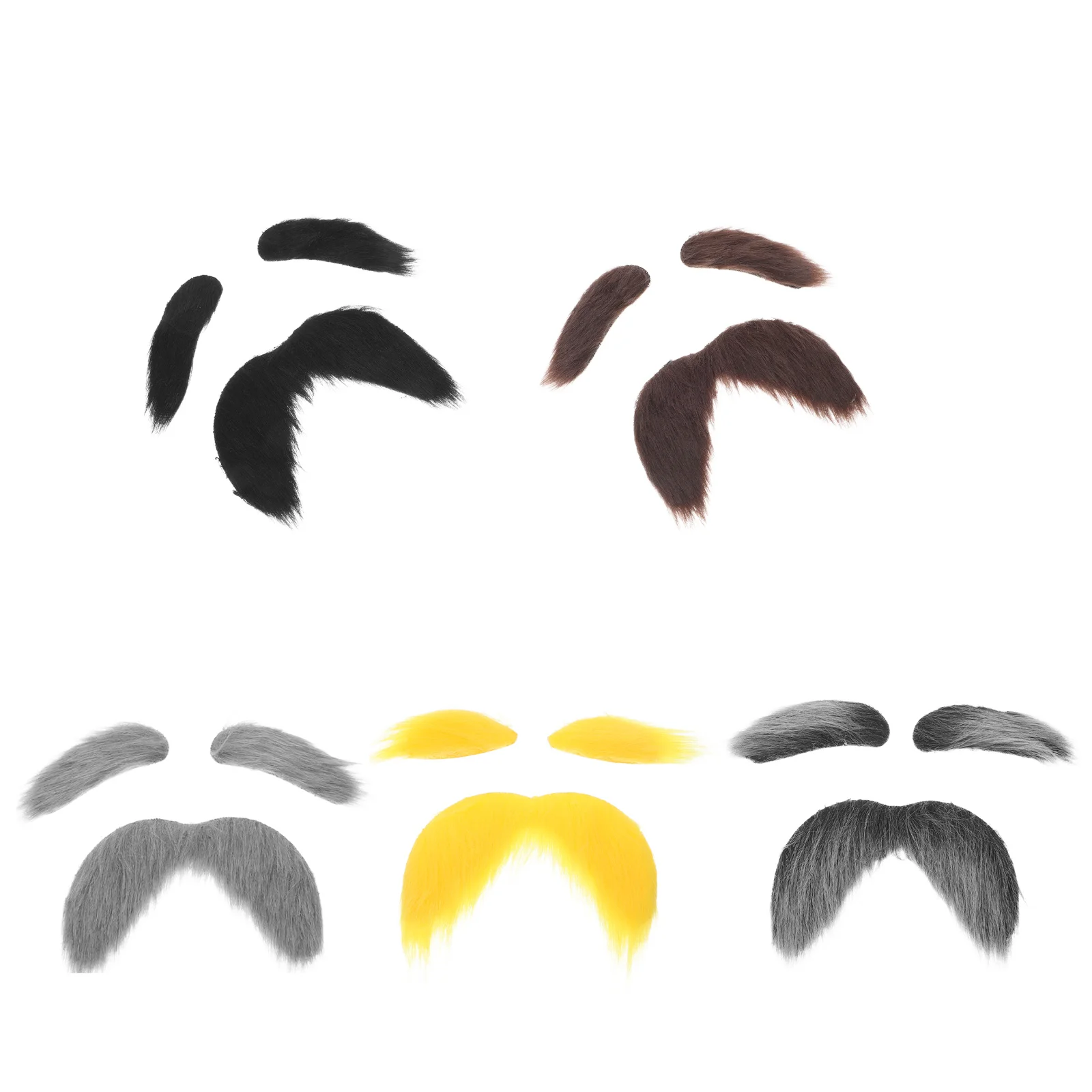 5 Juegos de cejas de barba falsa para Halloween, disfraz de anciano abuelo, accesorios para fiesta de Cosplay, Kit de disfraz de anciano