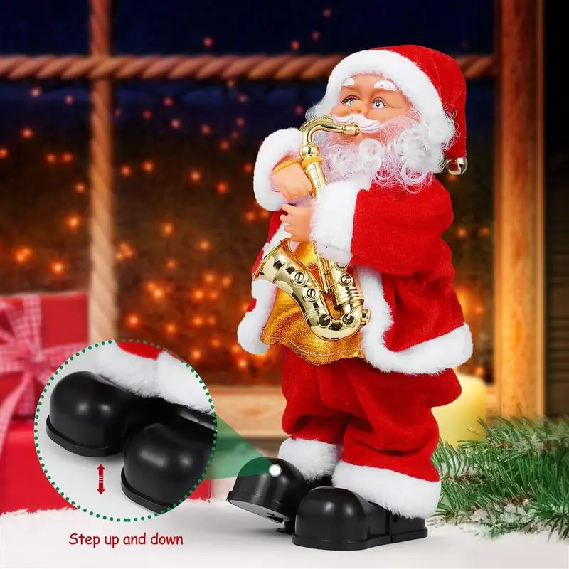 STOBOK Dancing Singing Santa Claus Christmas Toy Operated Musical Moving Figure Holiday Decoration Figurines