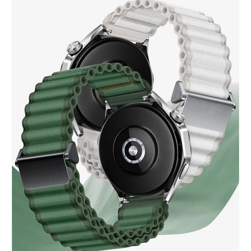 Correa de 20 a 22mm para Huawei GT5pro 46mm CMF Watch Pro Redmi 5 pulsera de nailon activa para Samsung Watch 7 6 40 44mm correa MoonSwatch