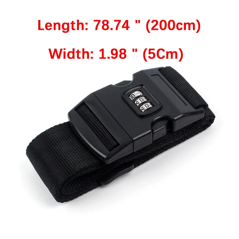 Luggage Strap Anti-theft Luggage Buckle Password Adjustable Bundling Packing Baggage Belt Suitcase Trunk Belts Bag Accessories