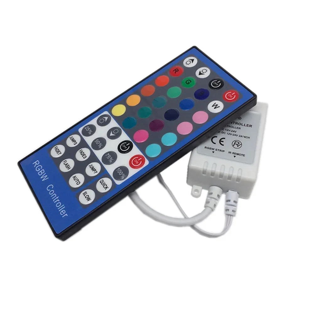 5pcs RGBW LED Controller DC12V 40Key IR Remote Controller for RGBW or RGBWW LED Strip Lights.