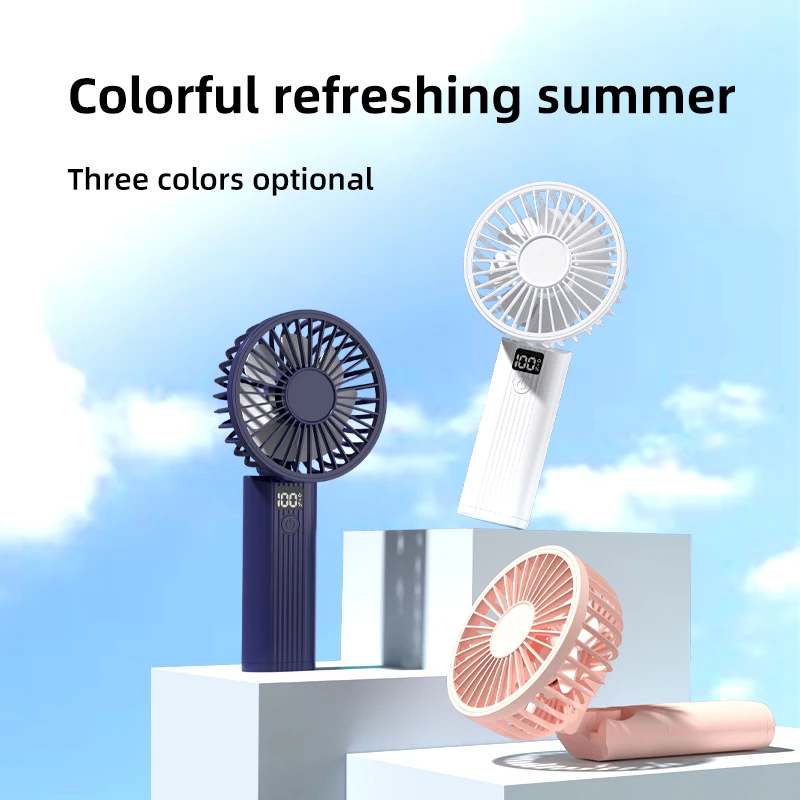 

Portable Mini Foldable Fan Small Cooling Fan USB Rechargeable 180° Rotation Ultra Quiet Cooler Handheld Fan for Travel Outdoor