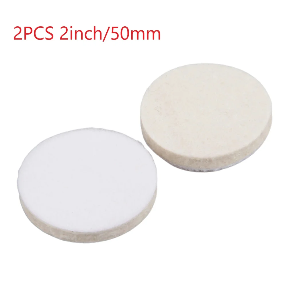 Polishing Wheel Wool Polisher Disc Pads 2 Inch 2pcs Felt Polishing For Glass Wood For Metal Plastic High Quality