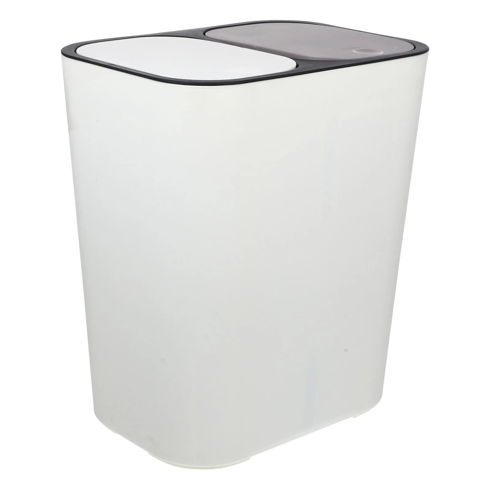 Dry Wet Separation Trash Can Kitchen Garbage Bin Recycling Waste Container 2 Compartments Food Composter Portable Compact Design