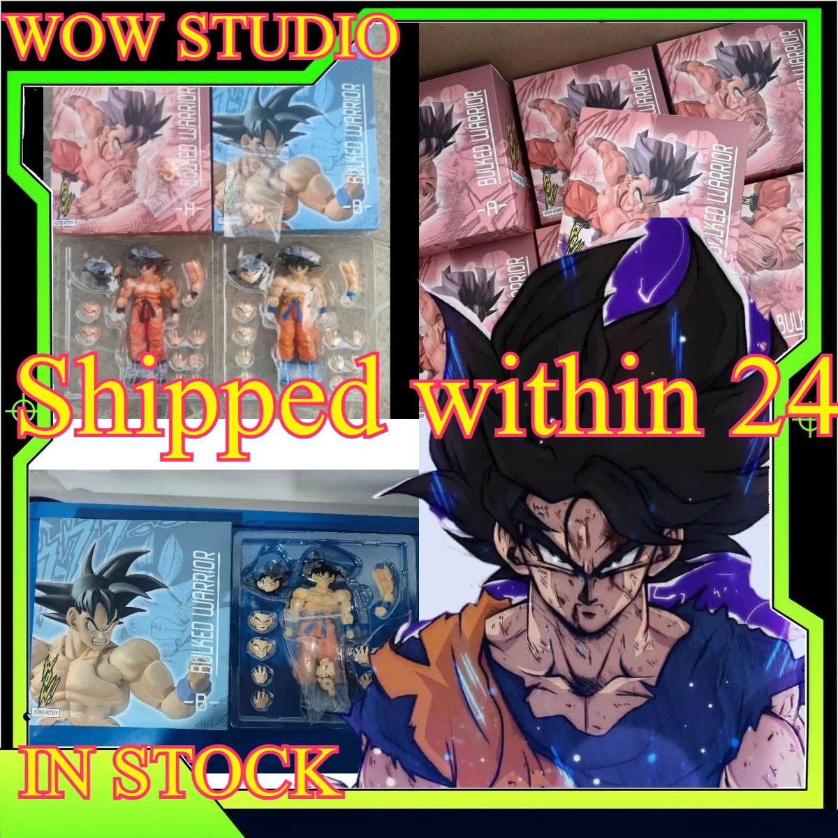 [EN STOCK] enviado en 24 Wow Super Moving Dragon Ball First Duel King Fist Kong Son Goku World King Fist 1/12