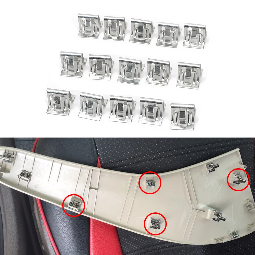 Universal Auto accessories Car Fasteners Car Dashboards DVD Interior Trim Plate Fixed Iron Clip Buckle 15Pcs