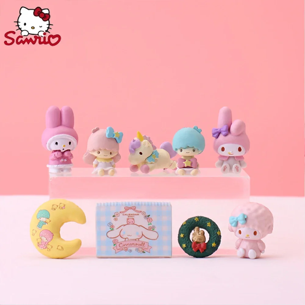 Sanrio Melody Little Twin Stars Anime Figures Cute Doll Kawaii Action Collection Figurines Collectibles Peripheral Toys Gifts