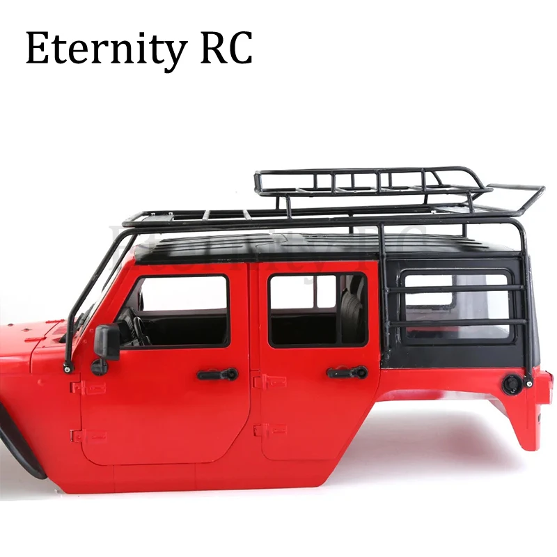 Portaequipajes de Metal, portaequipajes de techo, bandeja de equipaje para 1/10 RC Crawler Car Axial SCX10 II III 313mm Jeep Wrangler Body Shell