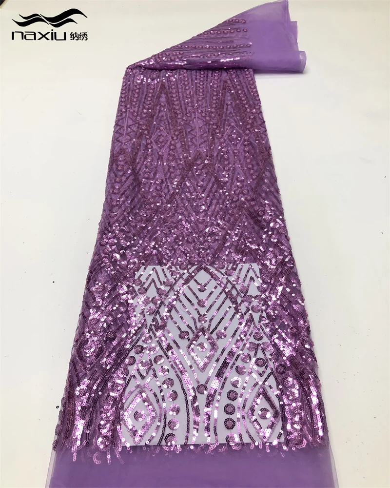 

Madison 2025 Высокое качество Тюль Африканская кружевная ткань с блестками Французская кружевная ткань с вышивкой для нигерийского свадебного платья